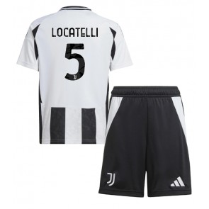 Billiga Juventus Manuel Locatelli #5 Hemmatröja Barn 2024-25 Kortärmad (+ Korta byxor)